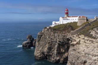 Cabo de São Vicente lighthouse, at the Cape Cabo de São Vicente, south-west tip of the European