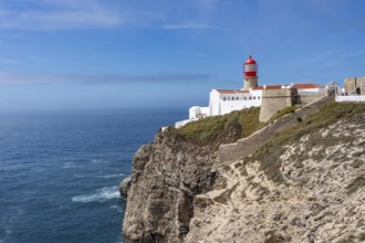 Cabo de São Vicente lighthouse, at the Cape Cabo de São Vicente, south-west tip of the European