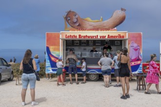 Snack bar, last sausage in front of America, at the Cabo de São Vicente lighthouse, at the Cape