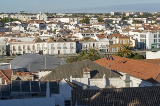 View over the old town centre of Tavira, in the Algarve, Portugal