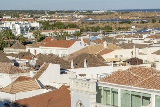 View over the old town centre of Tavira, in the Algarve, Portugal