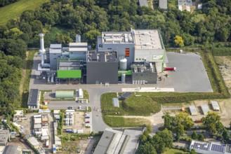Aerial view, Dinslakener Holz-Energiezentrum DHE, Averbruch, Dinslaken, Ruhr area, North