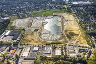 Aerial view of the former harness racing track Recklinghausen, on the A2 motorway, with northern