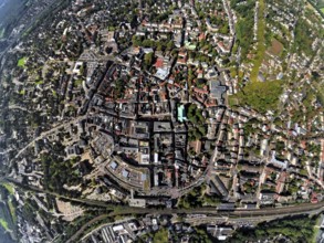 Aerial view, old town and old town ring Herzogswall, Kurfürstenwall, Grafenwall, Kaiserwall and