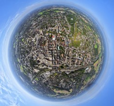 Aerial view, old town and old town ring Herzogswall, Kurfürstenwall, Grafenwall, Kaiserwall and