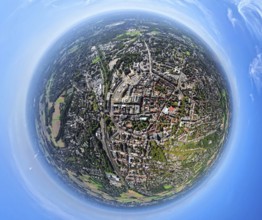 Aerial view, old town and old town ring Herzogswall, Kurfürstenwall, Grafenwall, Kaiserwall and