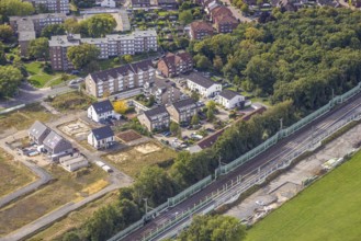 Aerial view, Voerder Feld construction area residential area LIVE GREEN VOERDE Friedrichsfelder