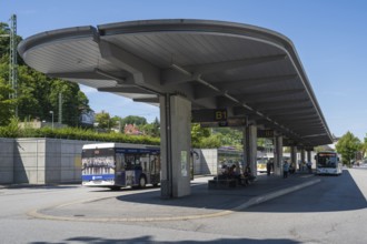 ZOB railway station, central bus station, Coburg, Upper Franconia, Franconia, Bavaria, Germany