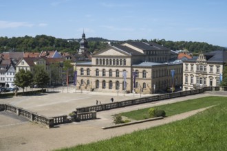 State Theatre and Edinburgh Palace, Schlossplatz, Coburg, Upper Franconia, Franconia, Bavaria,