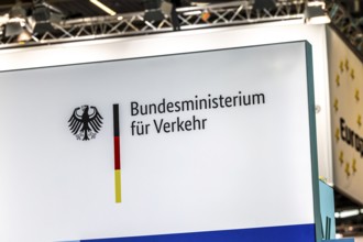 Federal Ministry of Transport, logo and word mark. IAA MOBILITY in Munich. The motor show presents