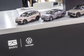 Exhibition stand of the Chinese company ZHUOYU. IAA MOBILITY in Munich. The motor show presents