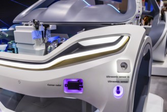 Exhibition stand of Bosch Automotive. IAA MOBILITY in Munich. The motor show presents itself as a