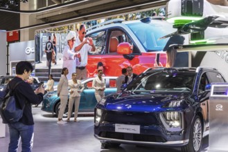 Exhibition stand of the Chinese manufacturer GAC, Guangzhou Automobile Group. Model Hyptec HL. IAA