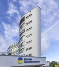 German Pension Insurance with logo and word mark. Office building in Stuttgart, Baden-Württemberg,