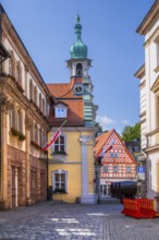 Historic town hall in the old town centre, beer town Kulmbach, Maintal, Upper Franconia, Franconia,