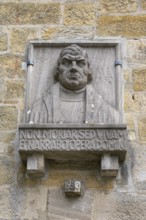 Luther, monument, relief, Veste Coburg, Coburg, Upper Franconia, Franconia, Bavaria, Germany