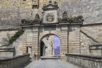 Entrance gate to the Veste Coburg, Coburg, Upper Franconia, Franconia, Bavaria, Germany
