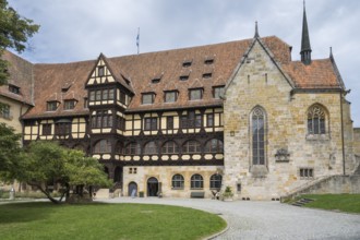 Luther Chapel and Fürstenbau, Veste Coburg, inner courtyard, Coburg, Upper Franconia, Franconia,
