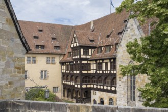 Luther Chapel and Fürstenbau, Veste Coburg, inner courtyard, Coburg, Upper Franconia, Franconia,