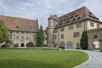 Veste Coburg, inner courtyard, museum shop, Coburg, Upper Franconia, Franconia, Bavaria, Germany