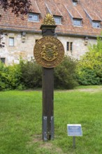 Border sign of the Duchy of Saxe-Coburg, end of the 19th century, Veste Coburg, Coburg, Upper