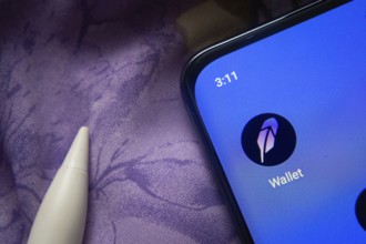Dhaka, Bangladesh- 07 May 2025: Robinhood Wallet app icon is seen on smartphone