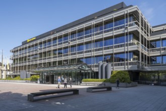 HUK-Coburg, insurance, commercial building with logo, Coburg, Upper Franconia, Franconia, Bavaria,