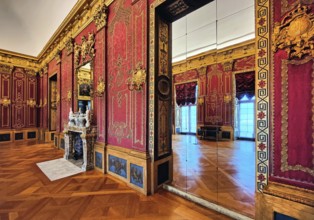 Red Damask Chamber in the Old Palace, Charlottenburg Palace, Berlin, Germany