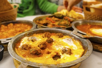 Close look of typical delicious morrocan food Tajine, Morocco