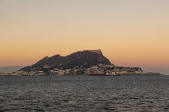 Beautiful view of the Gibraltar from the water