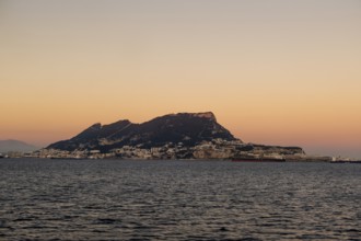 Beautiful view of the Gibraltar from the water