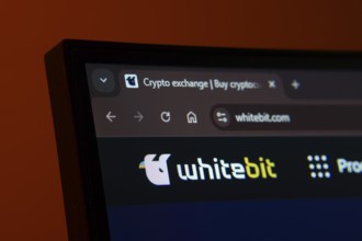 Dhaka, Bangladesh- 02 June 2025: Close-up of a computer screen displaying the whitebit web