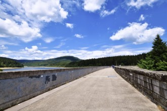 Forbach, Germany - July 13th 2025: Schwarzenbachtalsperre gravity dam and lake in Forbach in Black