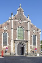 Neo-baroque façade of the Church of Saint Egidius intra muros, Sint-Gillis-Binnenkerk in the city