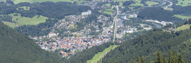 Panorama on the ascent to Steineberg, 1683m, Hochgratkette, Nagelfluhkette nature park Park, Allgäu
