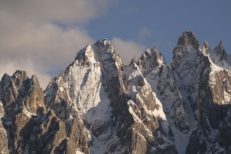 Close-up of the Haunhold mountain peak in the evening light, Haunhold Group, Haunold Group, San