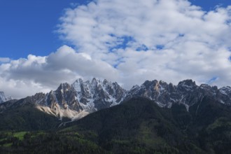 View of the Haunold Group, San Candido, Val Pusteria, Sesto Dolomites, Dolomites, South Tyrol,