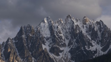 View of the local mountains of San Candido, Haunold, Birkenkofel, Haunold Group, Val Pusteria,