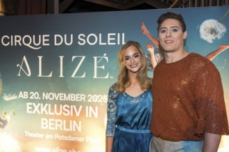 Dancing couple after the press screening of Alizé, a joint production by Cirque du Soleil and Live