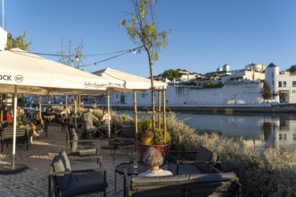 Restaurant Terraze on the Rio Gilão river, in Tavira, old town, in the east of the Algarve,