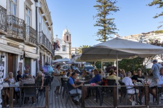 Gastronomy, restaurants in Tavira, old town, partly streets, alleys are closed and serve as
