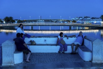 New bridge over the Rio Gilão, Ponte Gilão, in Tavira, old town, in the east of the Algarve,