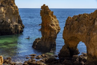 Ponta da Piedade rocky coast, rugged coastal landscape, right next to the centre of Lagos, in the