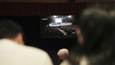 Audience members gather inside the theater before the start of the Fire of Anatolia show in