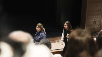 Audience members gather inside the theater before the start of the Fire of Anatolia show in