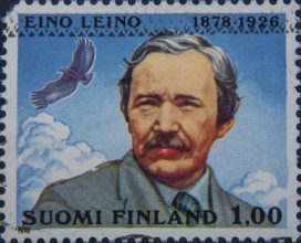 Eino Leino (1878-1926) was a Finnish poet. Portrait on Finnish postage stamp