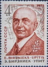 Ernests Birznieks-Upitis (1871–1960) was a Latvian writer, translator and librarian. Portrait on a