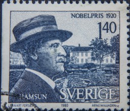 Knut Hamsun, (1859 -1952) was a Norwegian writer. He received the Nobel Prize in Literature in 1920