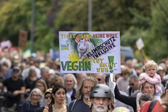 Worldwide climate strike by Fridays for Future under the motto Exit Gas - Enter Future,