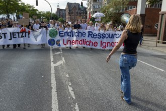 Worldwide climate strike by Fridays for Future under the motto Exit Gas - Enter Future,